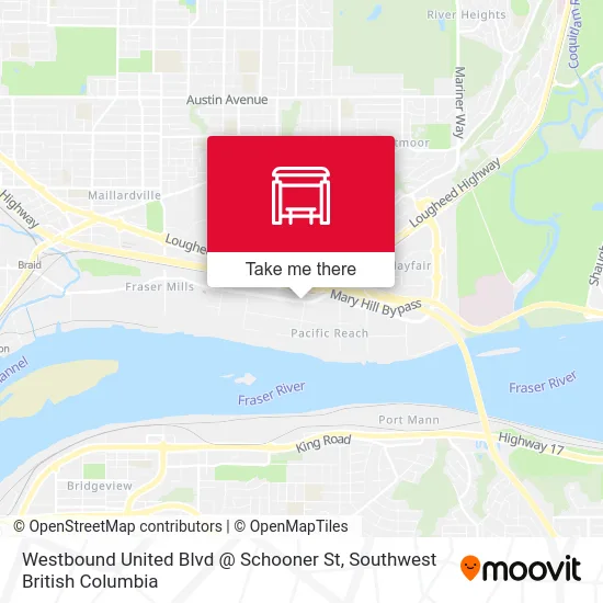 Westbound United Blvd @ Schooner St map