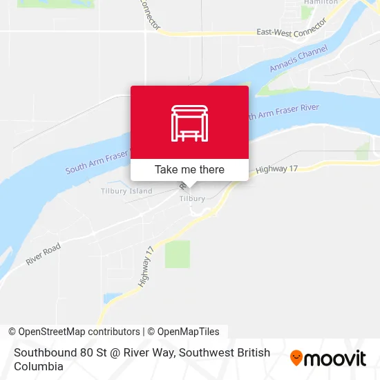 Southbound 80 St @ River Way map