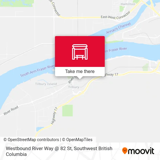 Westbound River Way @ 82 St map