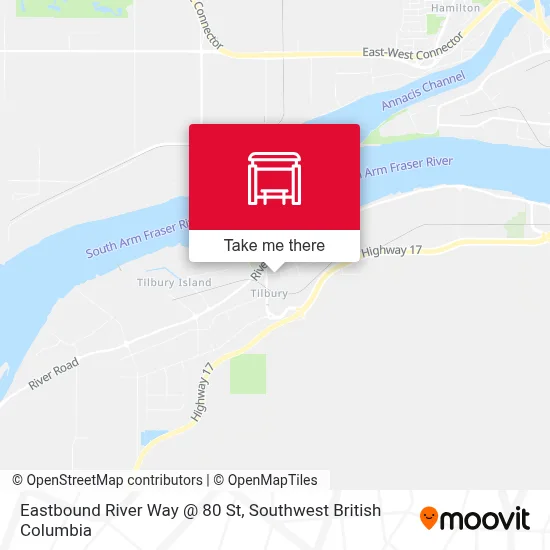 Eastbound River Way @ 80 St map