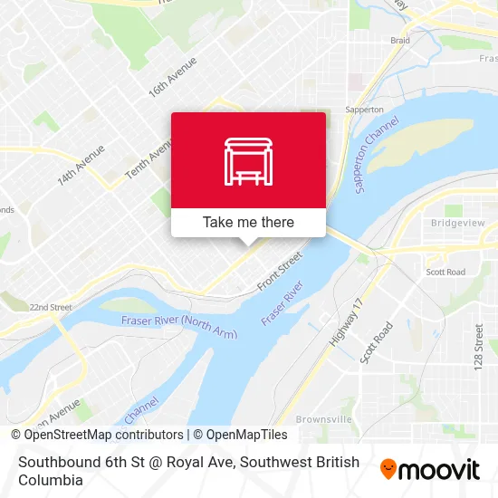 Southbound 6th St @ Royal Ave map