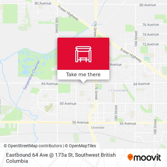 Eastbound 64 Ave @ 173a St map