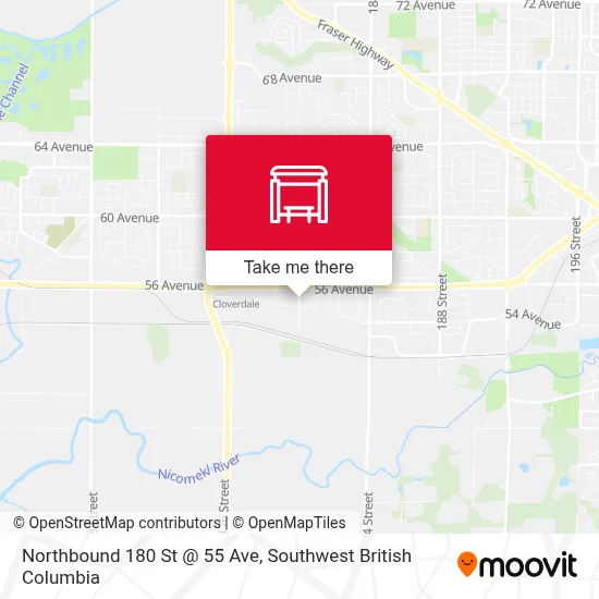 Northbound 180 St @ 55 Ave map