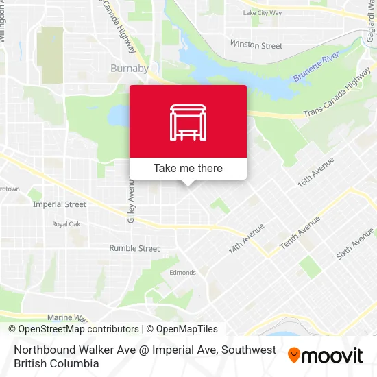 Northbound Walker Ave @ Imperial Ave map