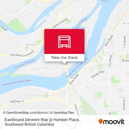 Eastbound Derwent Way @ Humber Place map