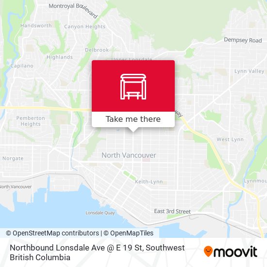 Northbound Lonsdale Ave @ E 19 St map