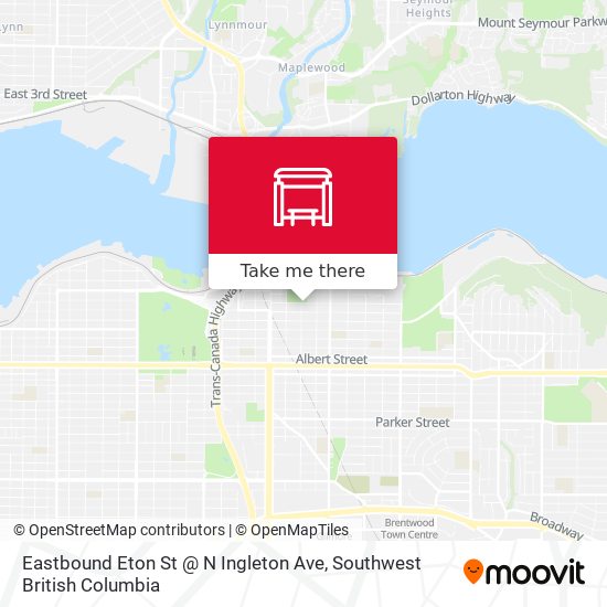 Eastbound Eton St @ N Ingleton Ave map