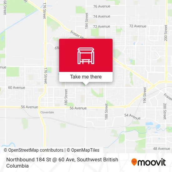 Northbound 184 St @ 60 Ave map