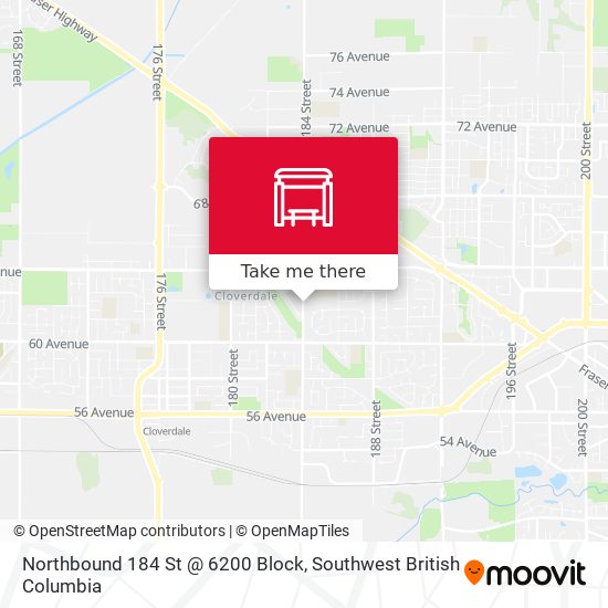 Northbound 184 St @ 6200 Block map