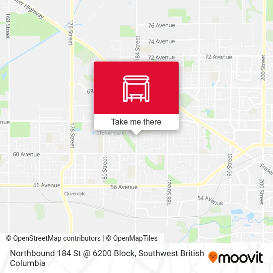 Northbound 184 St @ 6200 Block map