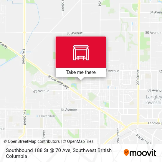 Southbound 188 St @ 70 Ave map