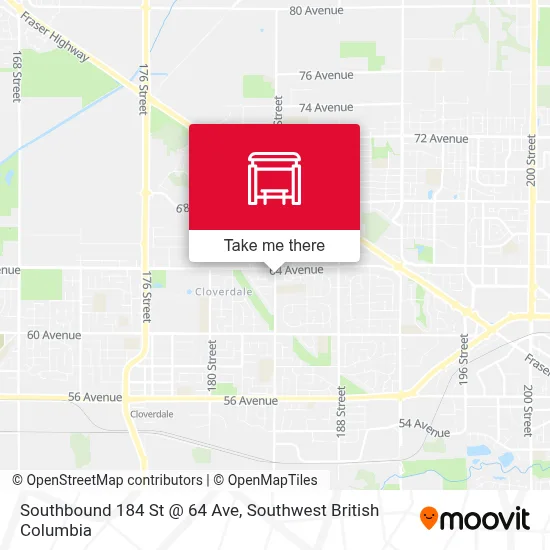 Southbound 184 St @ 64 Ave map