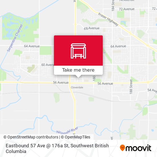 Eastbound 57 Ave @ 176a St map