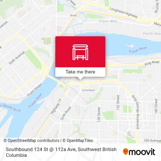 Southbound 124 St @ 112a Ave map