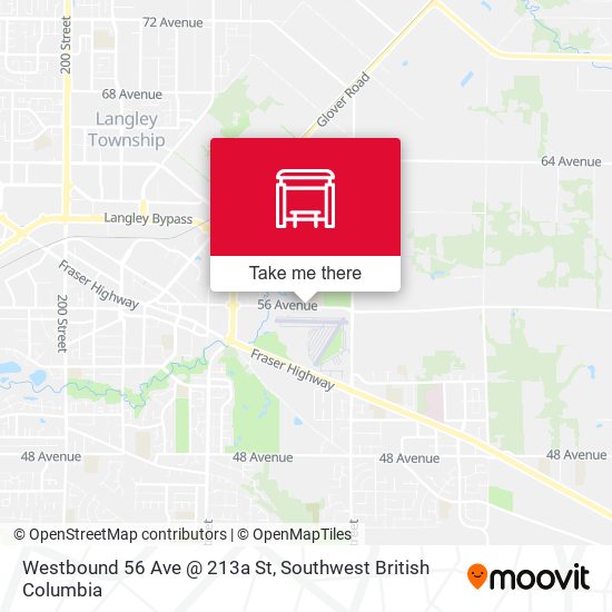 Westbound 56 Ave @ 213a St map