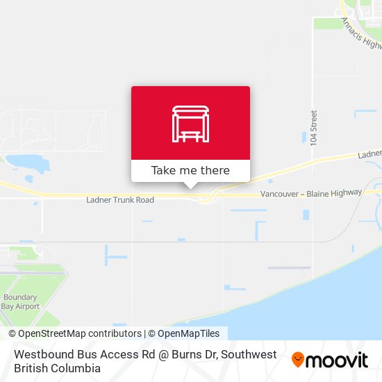 Westbound Bus Access Rd @ Burns Dr map