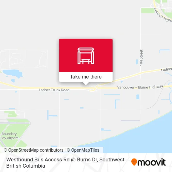Westbound Bus Access Rd @ Burns Dr map