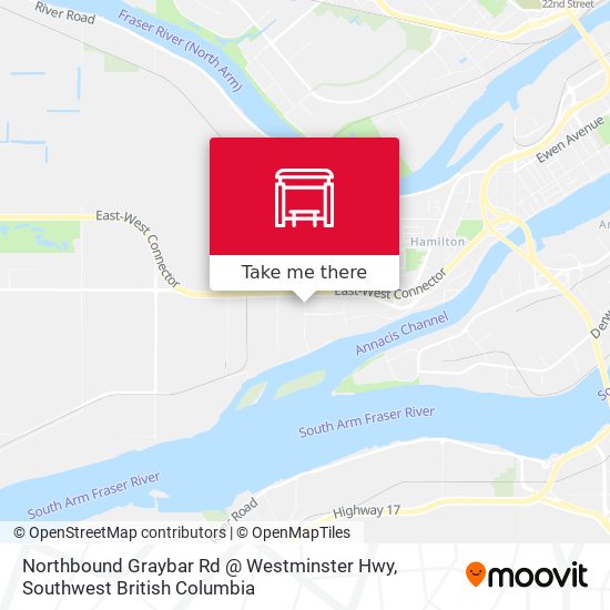 Northbound Graybar Rd @ Westminster Hwy map