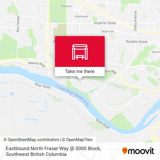Eastbound North Fraser Way @ 5000 Block map