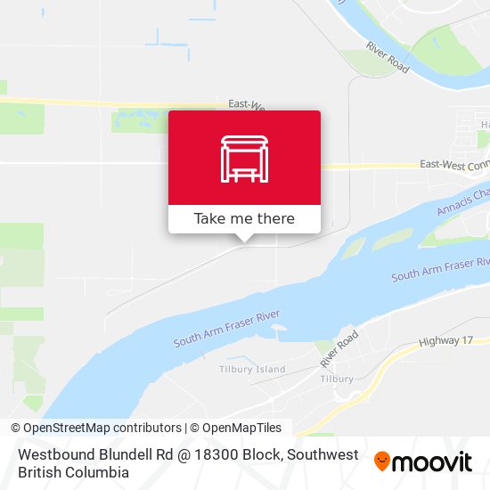Westbound Blundell Rd @ 18300 Block map