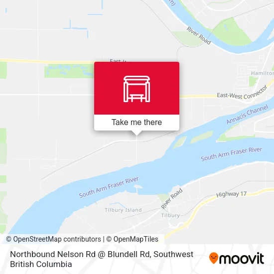 Northbound Nelson Rd @ Blundell Rd map