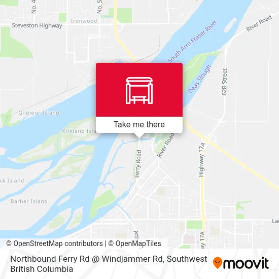 Northbound Ferry Rd @ Windjammer Rd map