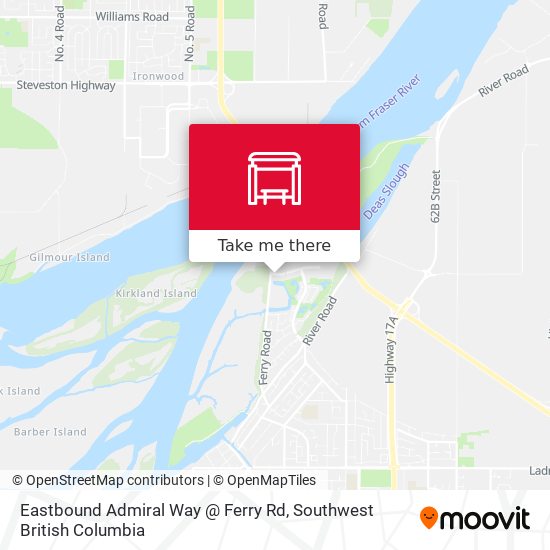 Eastbound Admiral Way @ Ferry Rd map