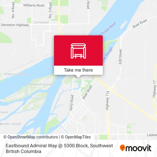 Eastbound Admiral Way @ 5300 Block map