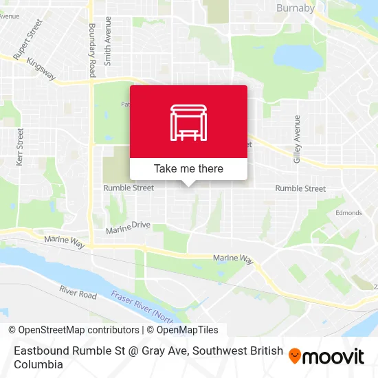 Eastbound Rumble St @ Gray Ave map