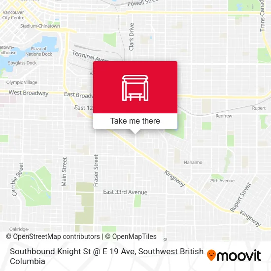 Southbound Knight St @ E 19 Ave plan