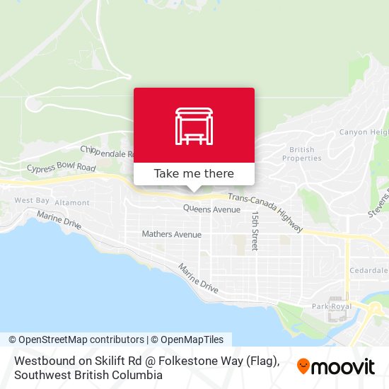 Westbound on Skilift Rd @ Folkestone Way (Flag) map