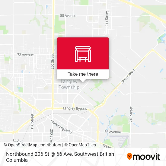 Northbound 206 St @ 66 Ave map