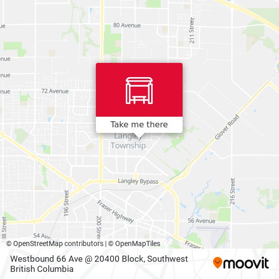 Westbound 66 Ave @ 20400 Block map