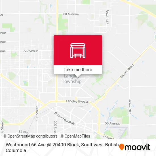 Westbound 66 Ave @ 20400 Block map