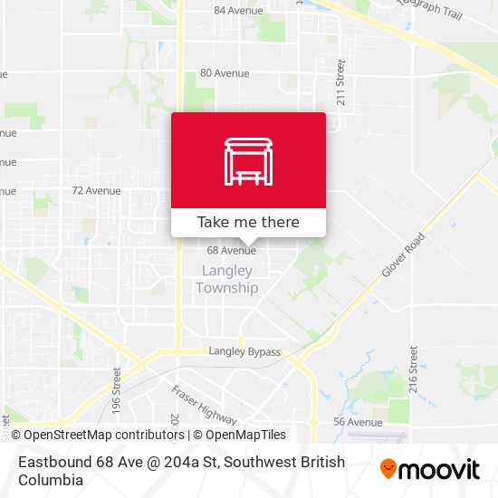 Eastbound 68 Ave @ 204a St map