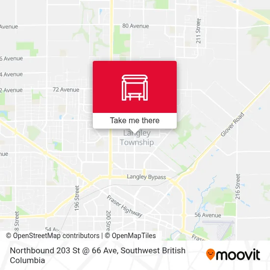 Northbound 203 St @ 66 Ave map