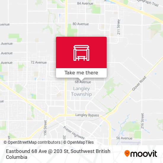 Eastbound 68 Ave @ 203 St map