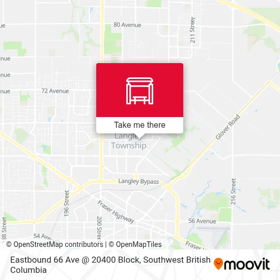 Eastbound 66 Ave @ 20400 Block map