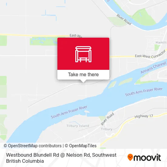 Westbound Blundell Rd @ Nelson Rd map