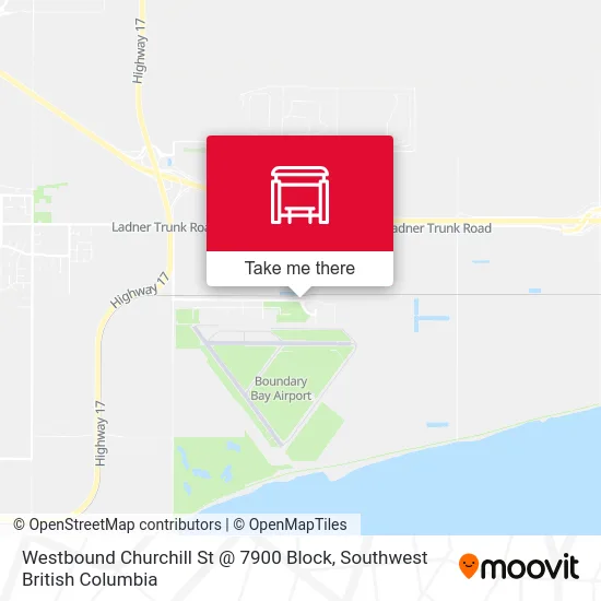 Westbound Churchill St @ 7900 Block map