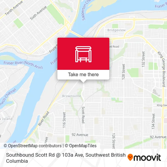 Southbound Scott Rd @ 103a Ave map