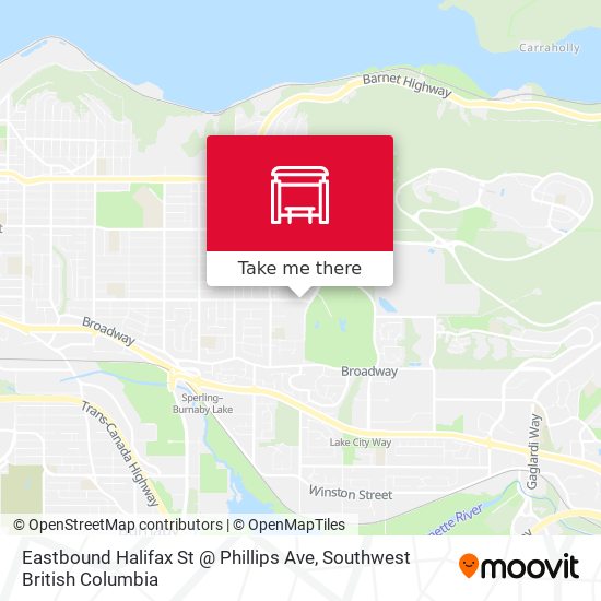 Eastbound Halifax St @ Phillips Ave plan