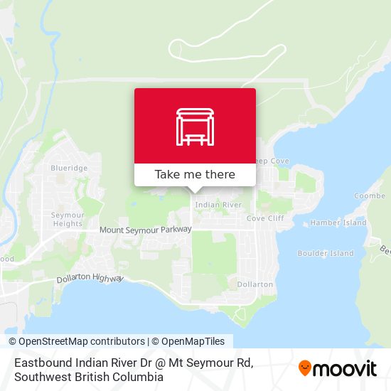 Eastbound Indian River Dr @ Mt Seymour Rd map