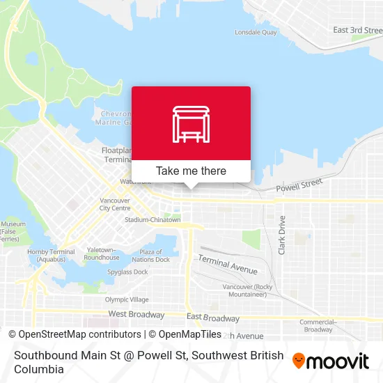 Southbound Main St @ Powell St map