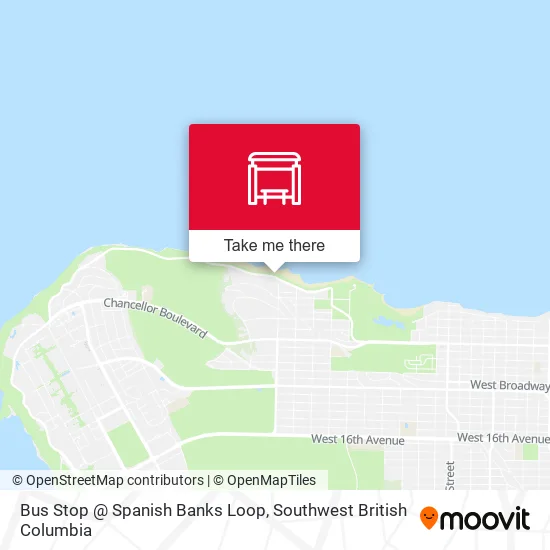 Bus Stop @ Spanish Banks Loop plan