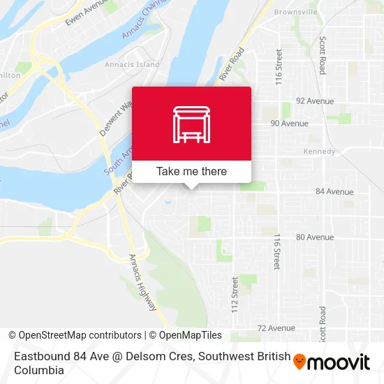 Eastbound 84 Ave @ Delsom Cres plan
