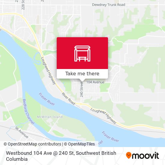 Westbound 104 Ave @ 240 St map