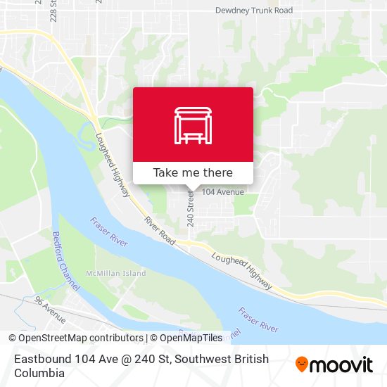 Eastbound 104 Ave @ 240 St map