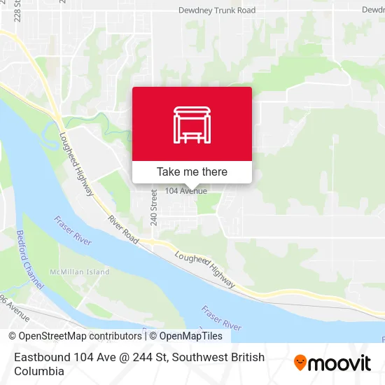 Eastbound 104 Ave @ 244 St map