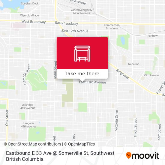 Eastbound E 33 Ave @ Somerville St map